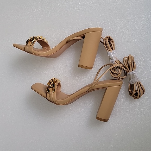 Women's Sandals, Square Open Toe, Chunky Block Heel, Ankle Strap - Picture 5 of 9